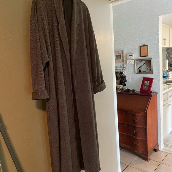 🍂 Beautiful GUC weekenders full length transitional herringbone open coat🐝 - Picture 9 of 10